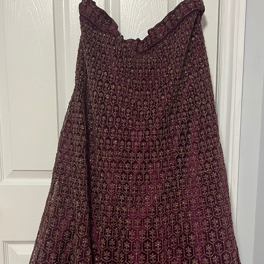 Beautiful Burgundy Lengha Set (NEW)